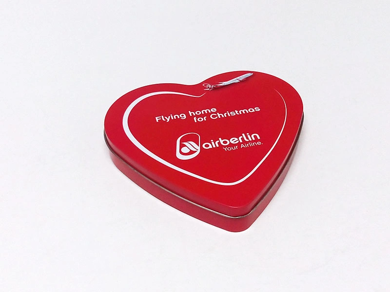 Heart Shaped Box Custom Metal Candy Food Grade Material Packing Chocolate Tin