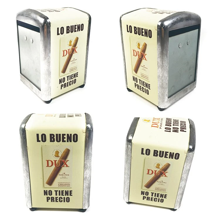 Rectangular Tin Napkin Dispenser for Tissue Paper Customized Logo